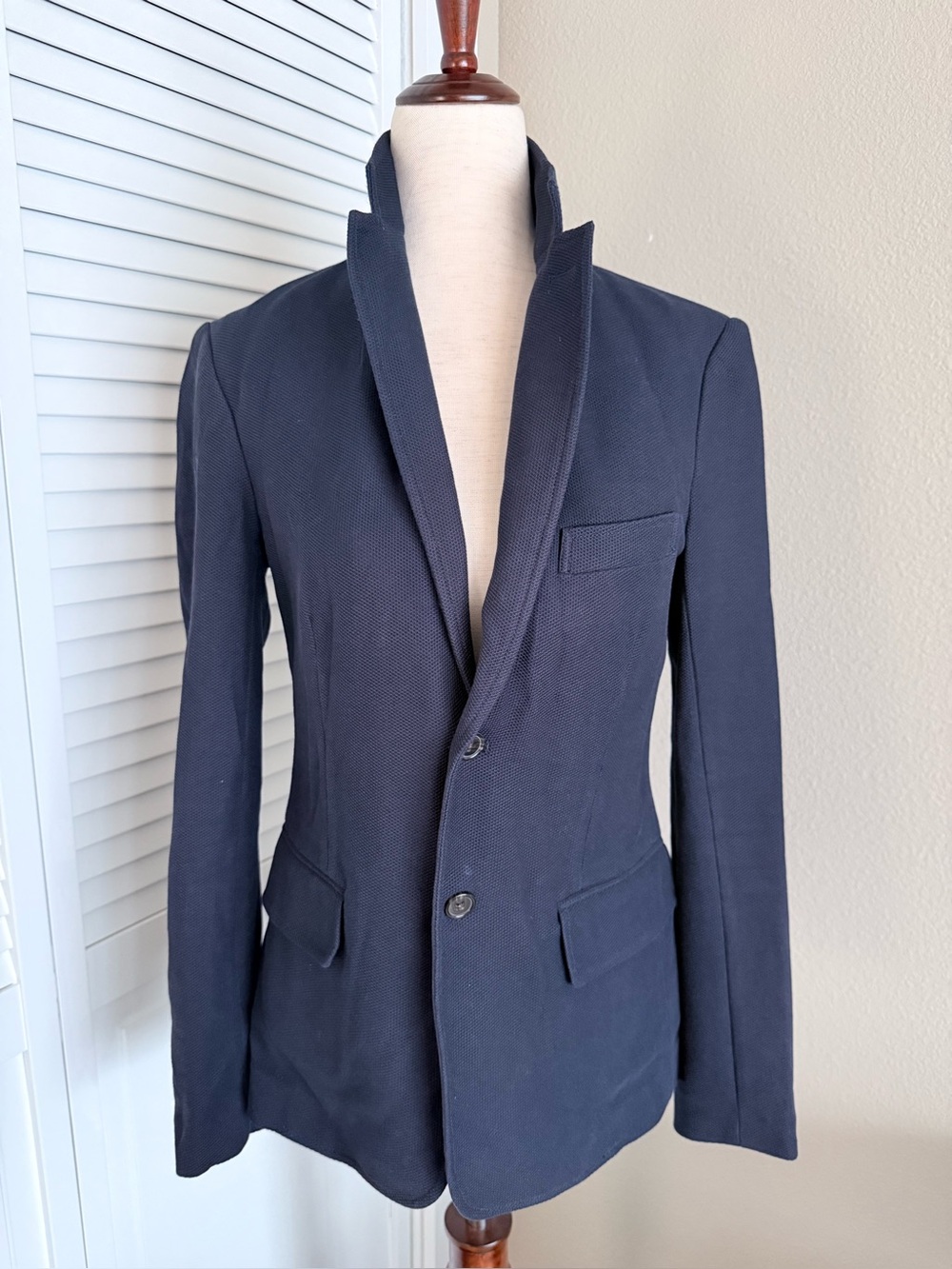 Polo Ralph Lauren Women’s Slim Fit Navy Blazer Tailored Jacket Size 2 EUC